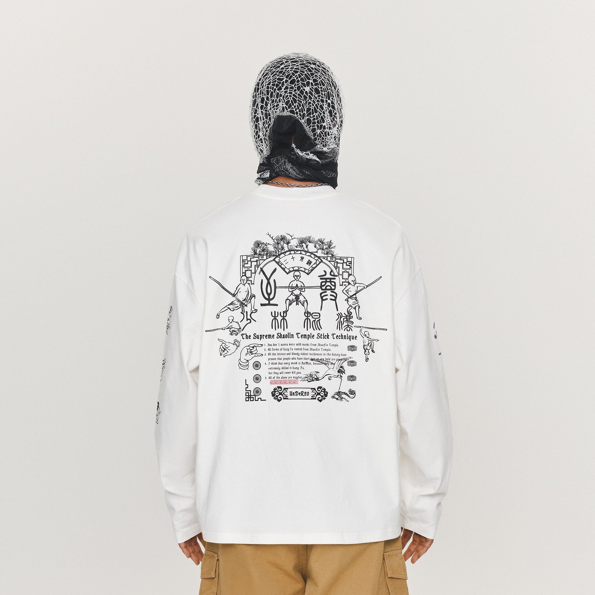 UnDeR20 FW24 Supreme Shaolin Staff Long Sleeve T-Shirt
