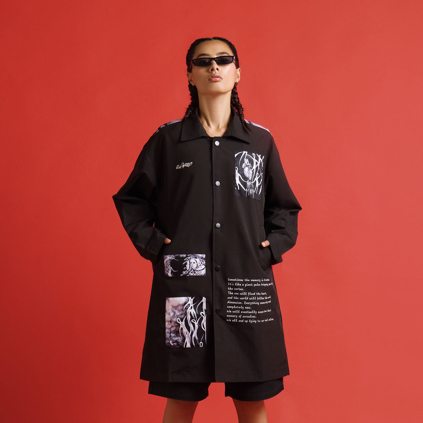 UnDeR20 × MIN ZENG SOME MEMORIES OF DEATH Trench Coat